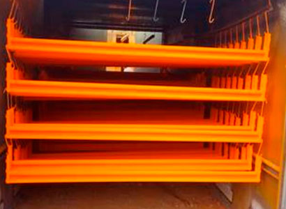 Servicio de pintura al horno electrostática